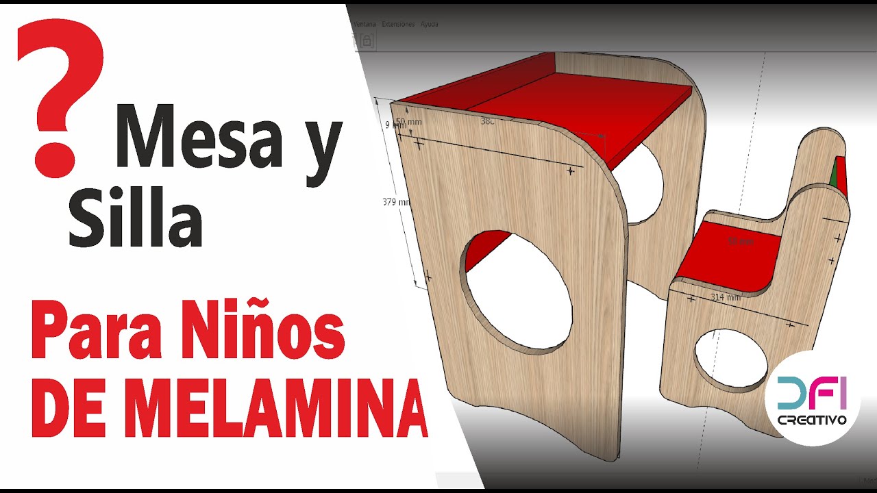 Como Crear una Silla y Mesa para niños con melamina, mueble infantil