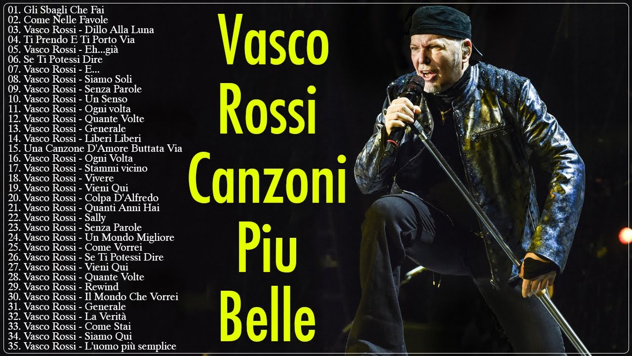 Vasco Rossi migliori successi -  Il Meglio dei Vasco Rossi album completo - Vasco Rossi Medley