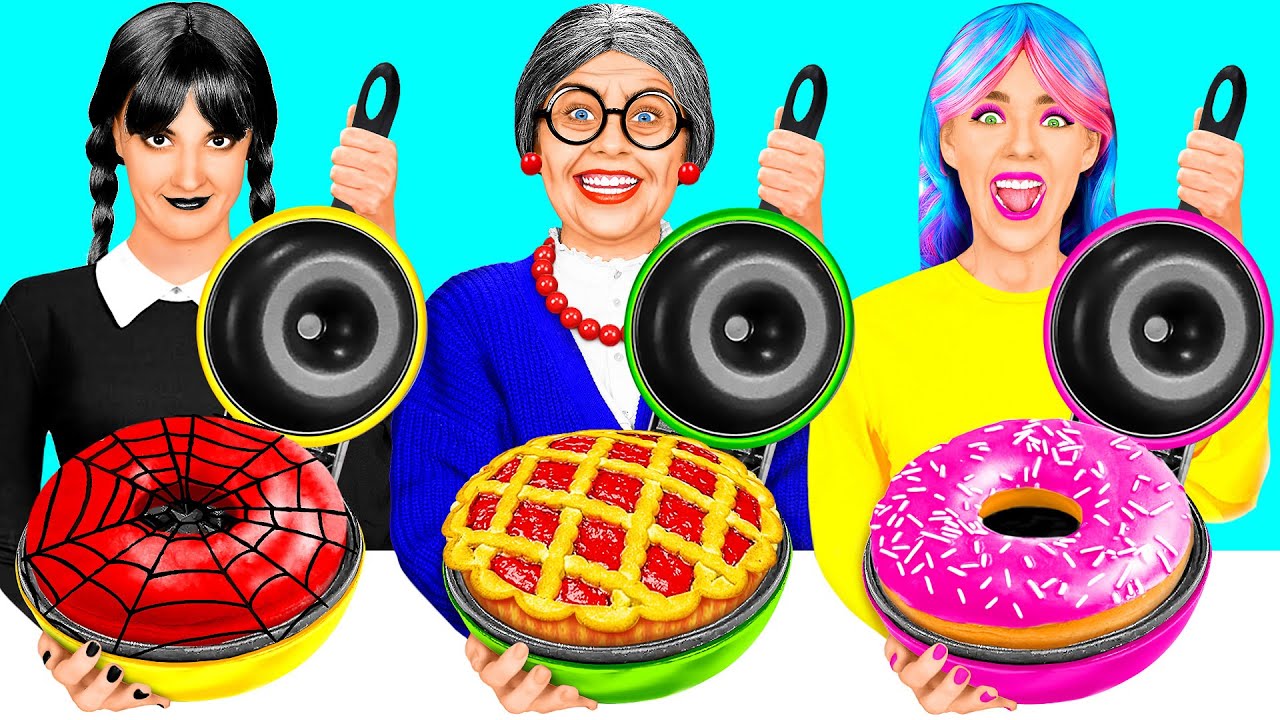 Wednesday vs Grandma Cooking Challenge | Kitchen War by RaPaPa Best
