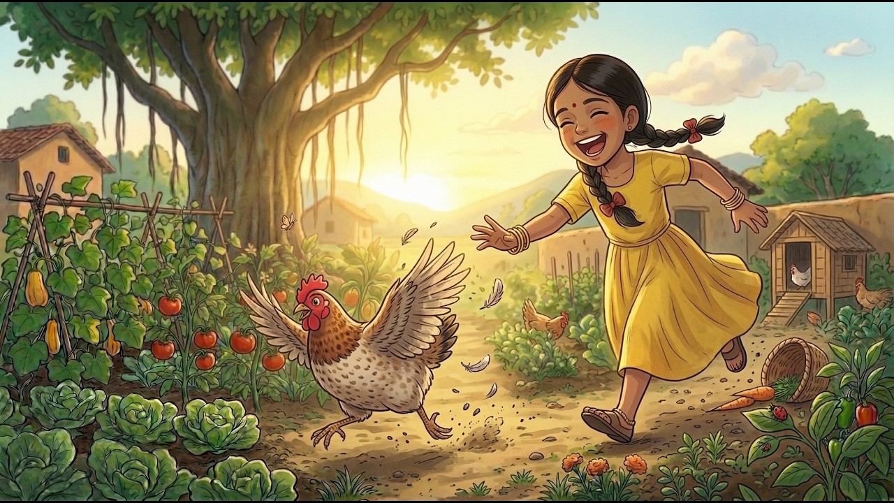 A Quiet Day in an Indian Village | Peaceful Countryside Life & Village Sounds (Ghibli Inspired)