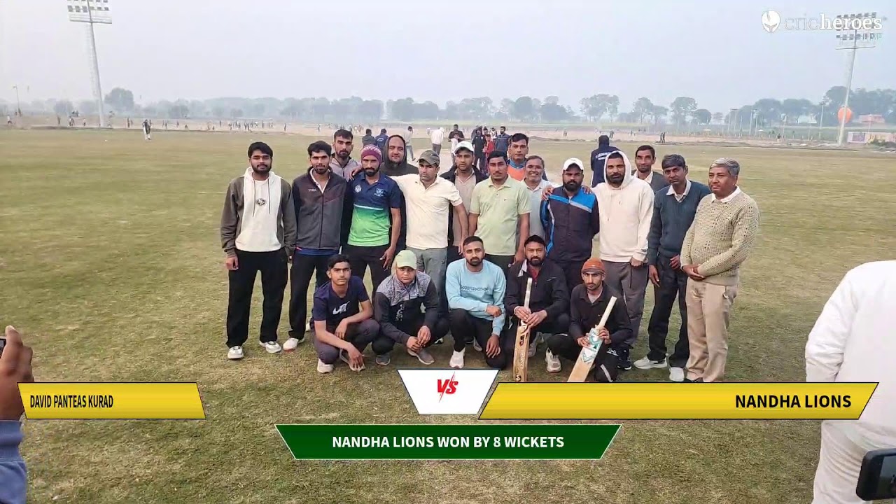 David panteas kurad vs Nandha Lions live cricket match | ch.sube Singh memorial cup Dohka hariya li