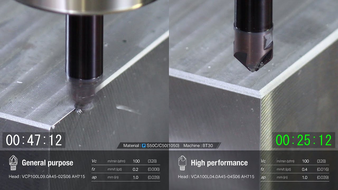 Optimized for every application! 3 types of head-exchange chamfering end mills! #cnc #machine