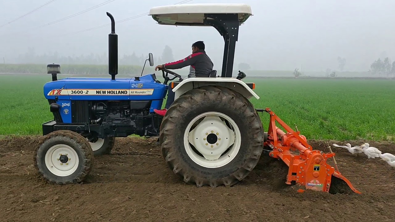 New Holland 3600-2 (50HP) with 8 feet rotavator low ,medium,high gear system