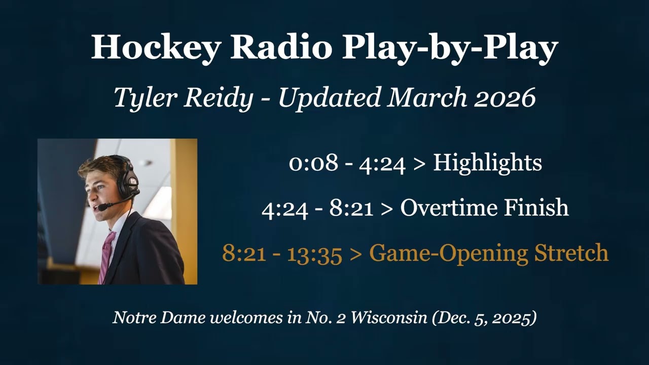 Hockey Radio Play-by-Play Reel (Updated March 2026)