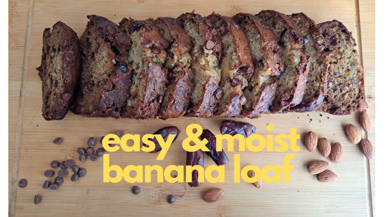 EASY AND MOIST BANANA LOAF with DATES!!!
