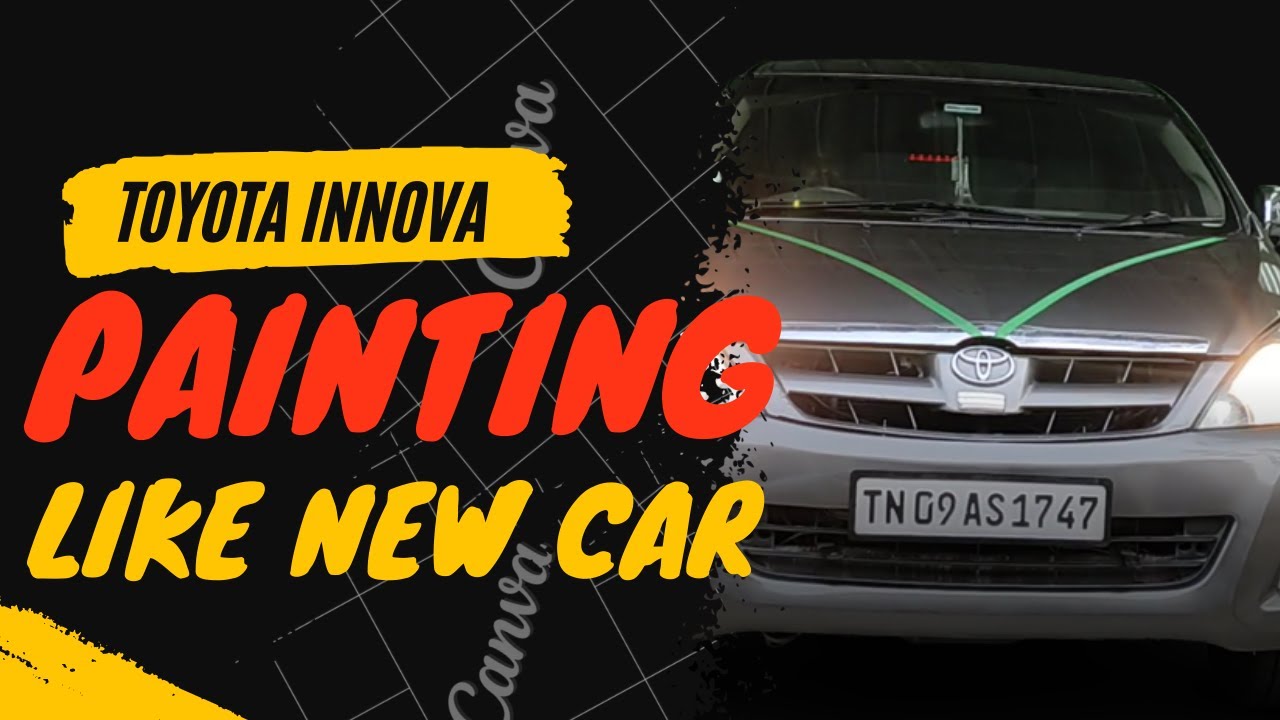Toyota Innova Full Painting - Cherry red to Elephant Grey