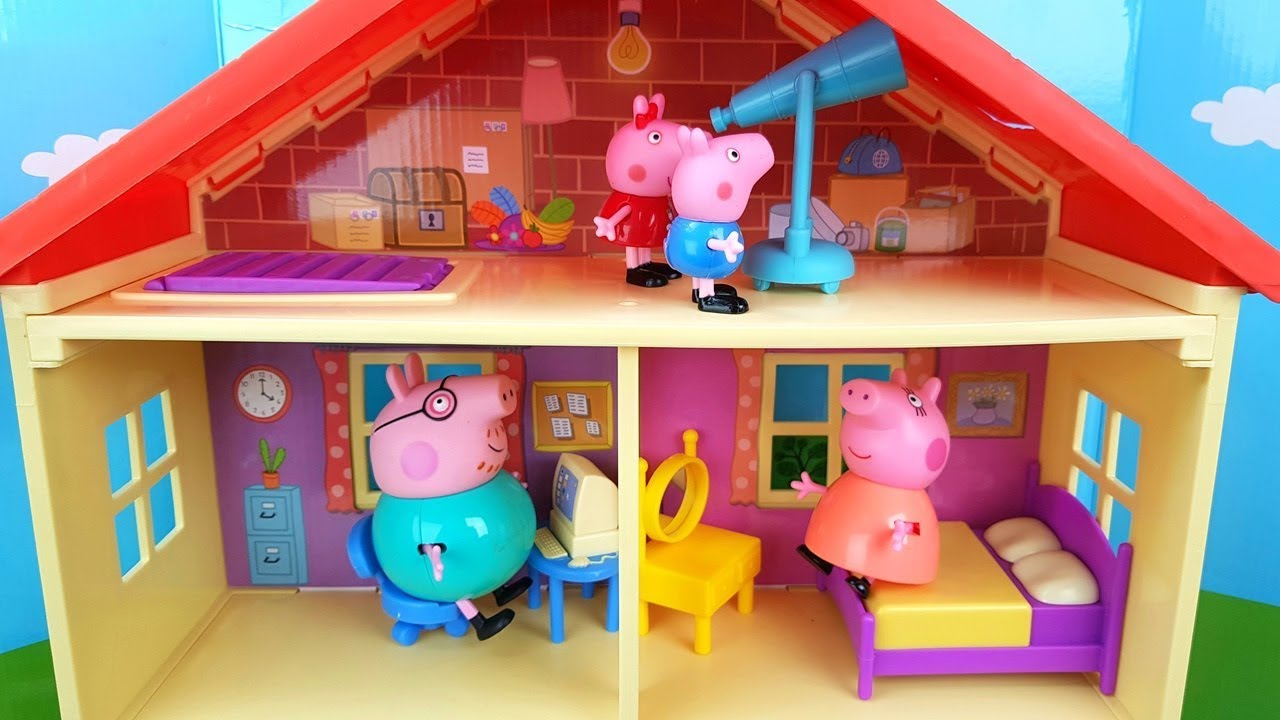 Mega Mansão de 4 Andares Da Peppa Pig Tia Fla