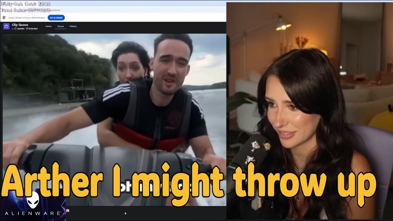 Acie reacts Arther going monkas on a jet ski with Julia