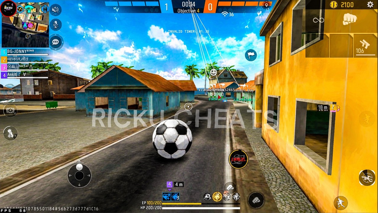 FREE FIRE OB54 🎯 FOOTBALL KILL PANEL | ELIMINATE ENEMIES IN ZONE | FOOTBALL PANEL FREE FIRE