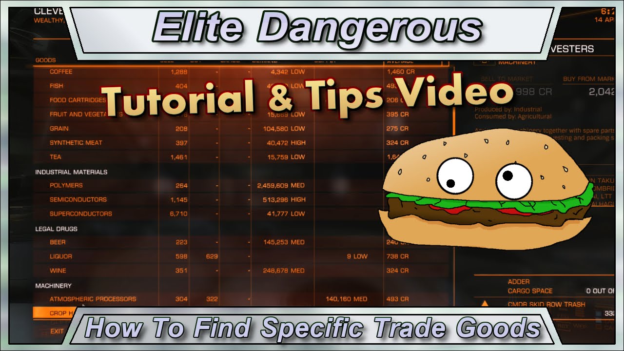 Elite Dangerous Tutorial - How To Find Specific Trade Goods