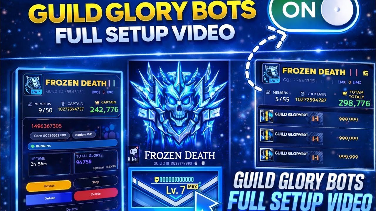 Guild glory bot guys dekh lo .