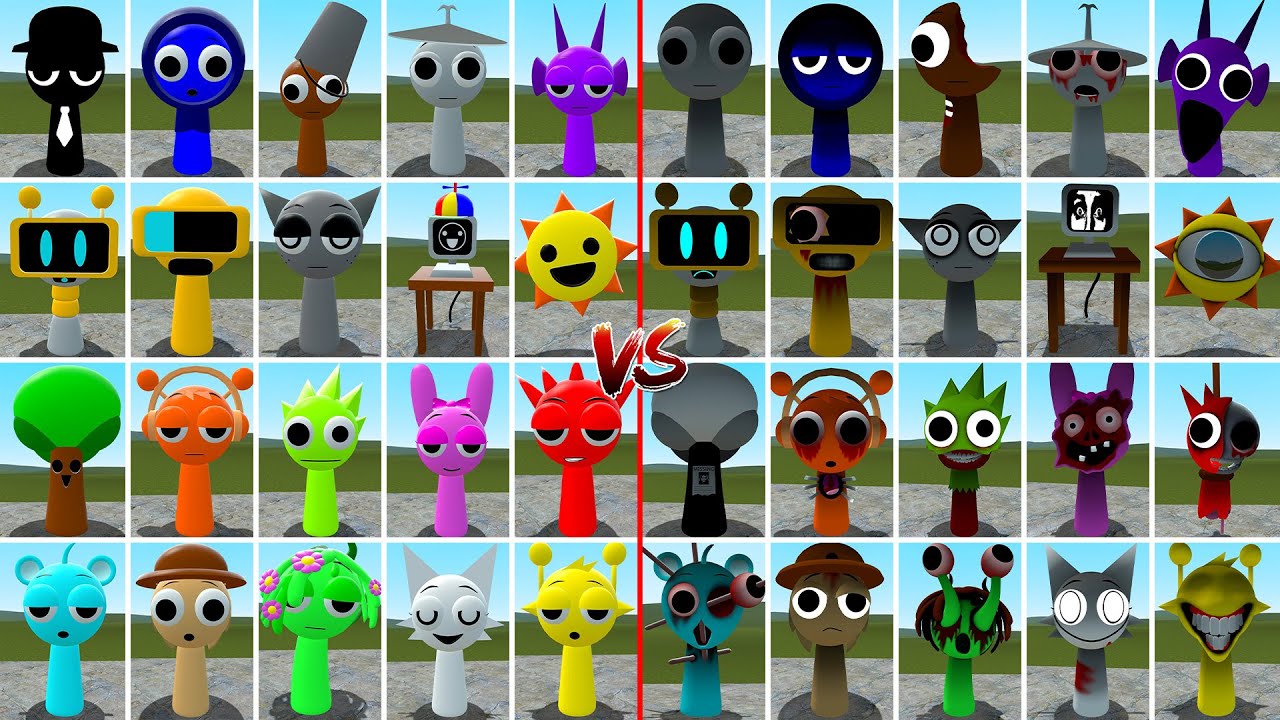 Normal Sprunki vs Horror Sprunki in Garry's Mod