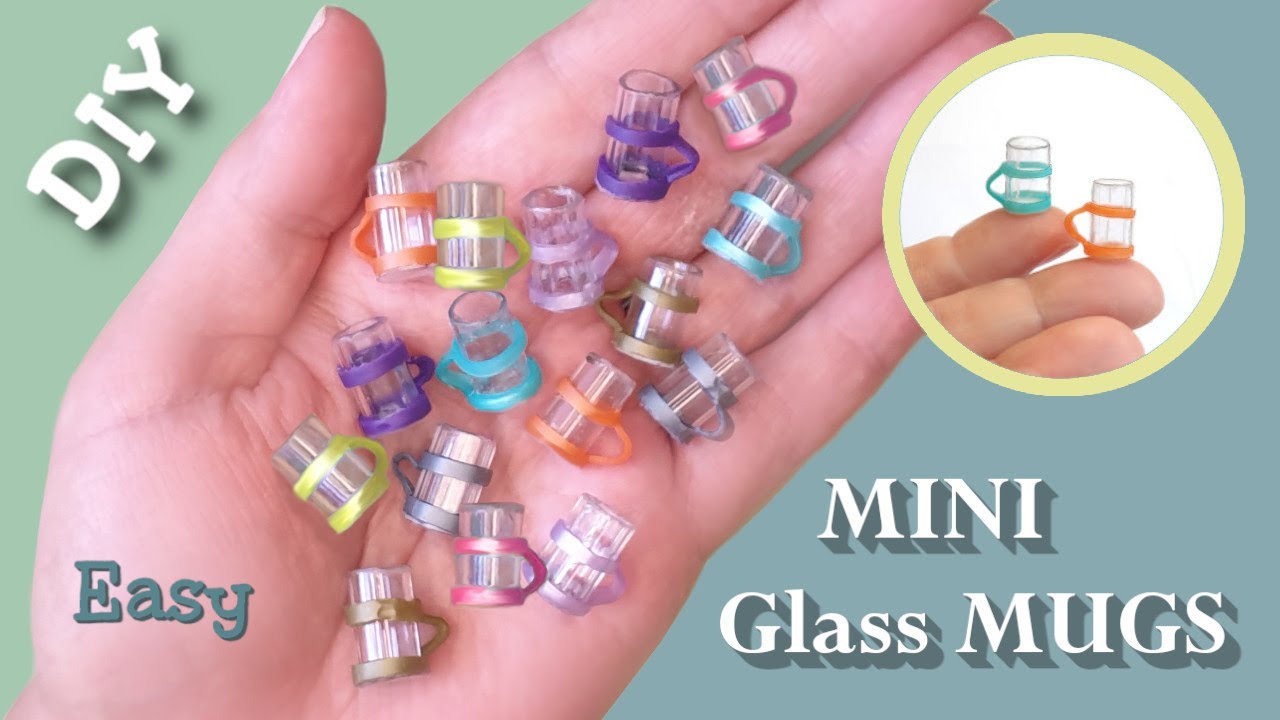 EASY Pens to MINI MUGS ~Easy DIY~ Dollhouse Glass Mugs #Miniatures #MiniatureCrafts #WasteMaterials