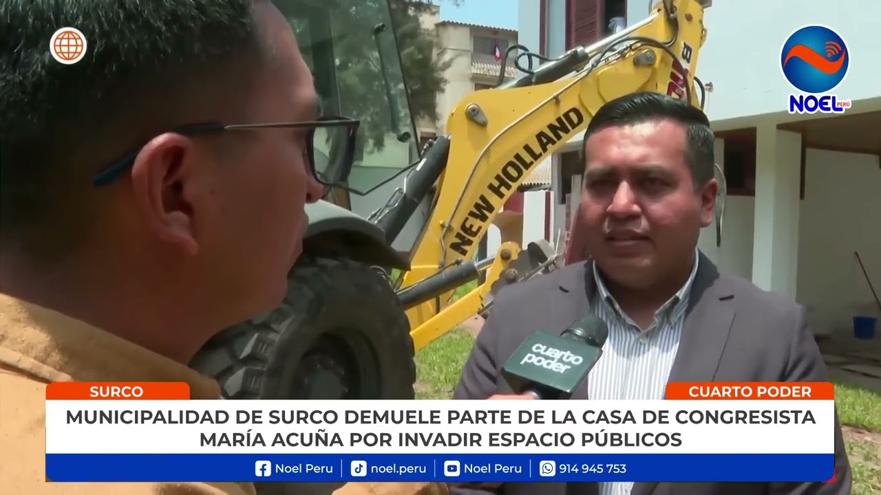 MUNICIPALIDAD DE SURCO DEMUELE PARTE DE LA CASA DE CONGRESISTA POR INVADIR ESPACIO PÚBLICOS