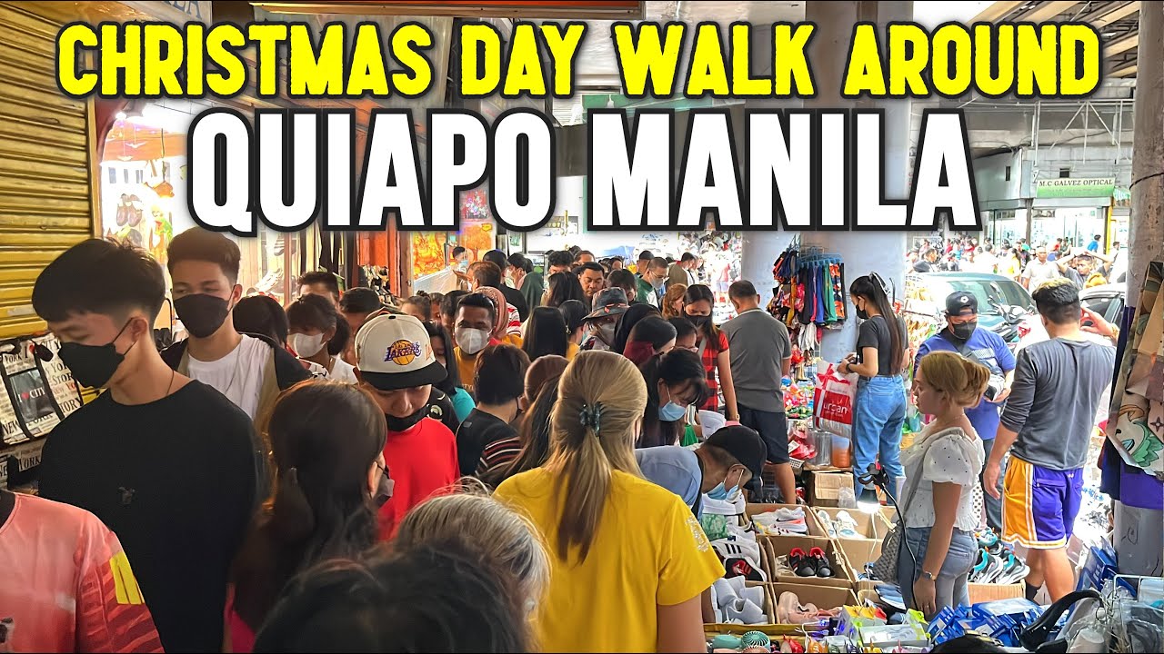 QUIAPO MANILA on CHRISTMAS DAY | Dec 25, 2022 Walking Tour Around Quiapo Market & Quiapo Church!