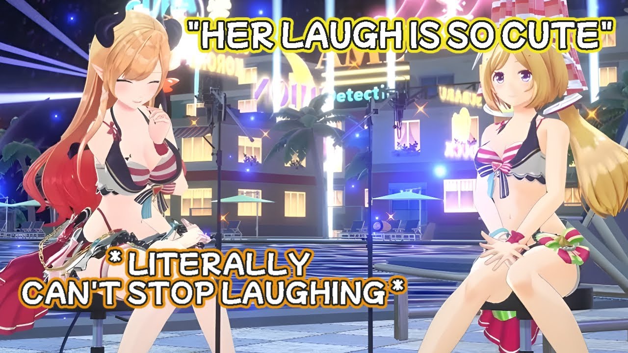 Choco-sensei couldn't stop laughing while AkiRose admires her cuteness【Hololive】