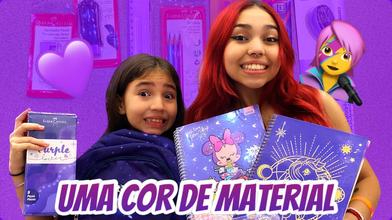 COMPRANDO MATERIAL ESCOLAR DE UMA COR S&Oacute; - ENT&Atilde;O ROBERTA FAMILY siga @dailyfamiliaporcides