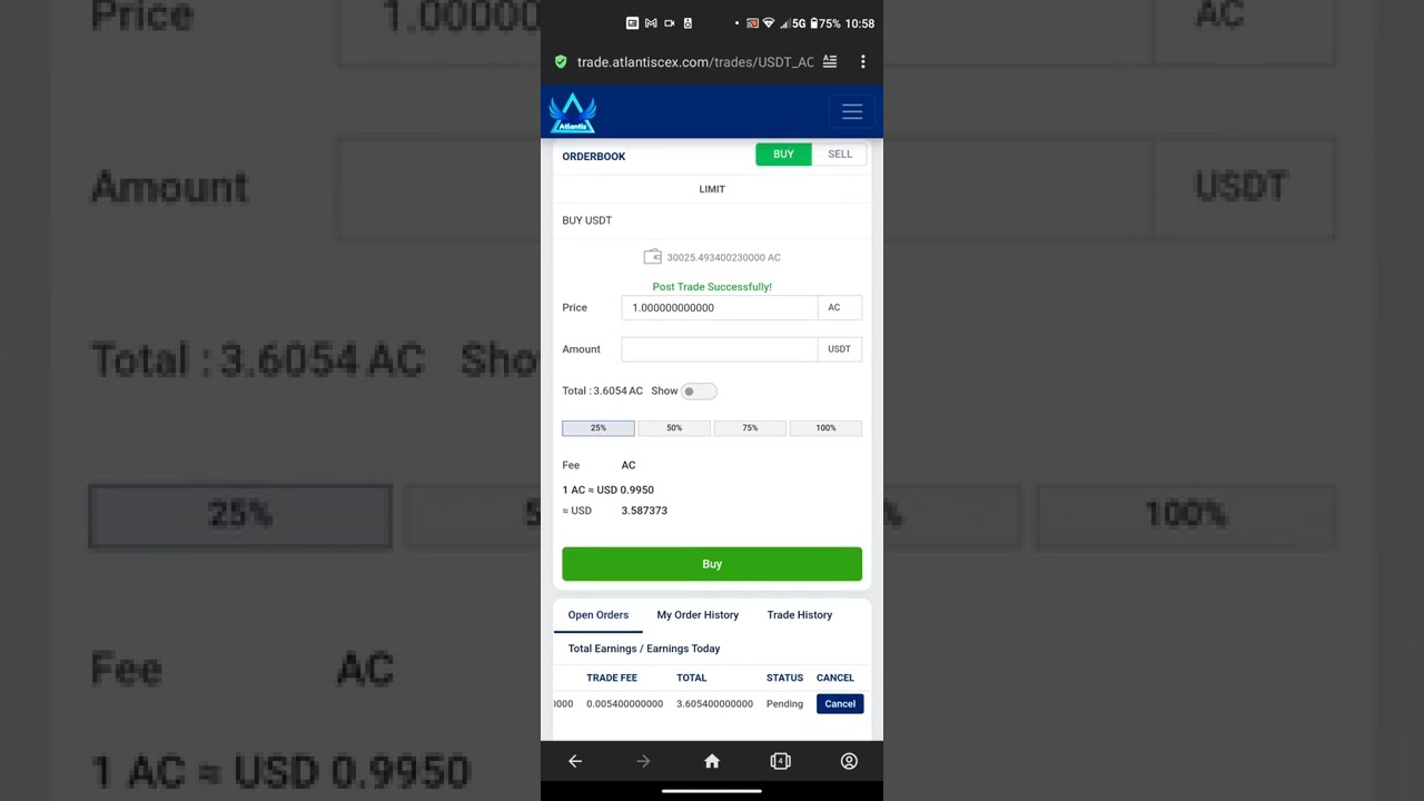 Atlantis Exchange Trading Tutorial
