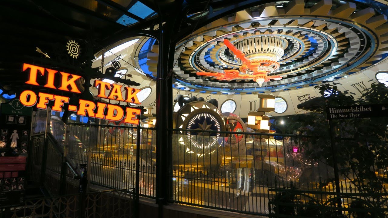 Tik Tak Off-Ride Footage, Tivoli Gardens Mondial Shake | Non-Copyright