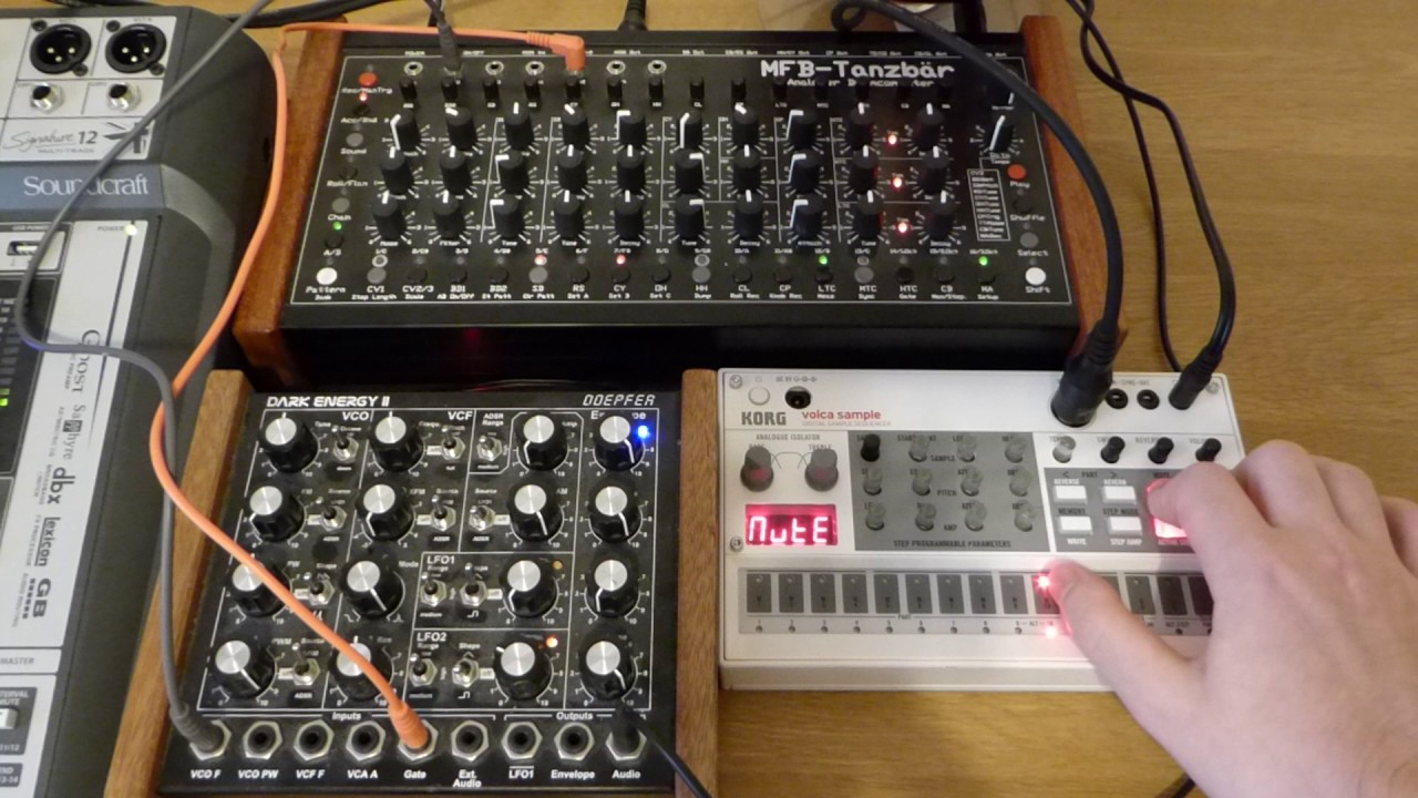 MFB Tanzbar, Doepfer Dark Energy 2 & Korg Volca Sample