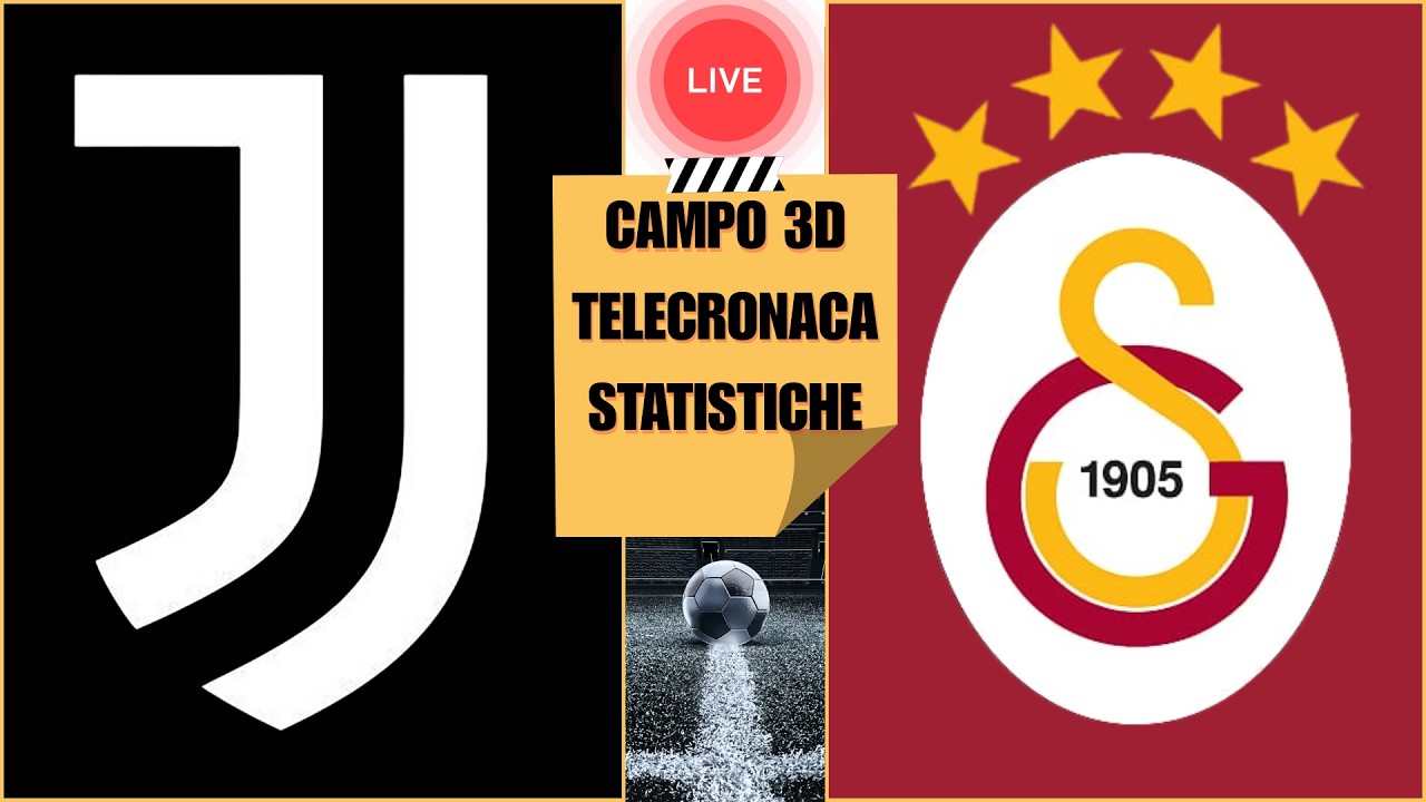 🔴LIVE | JUVENTUS GALATASARAY | Telecronaca, pagelle & campo 3D |Champions League