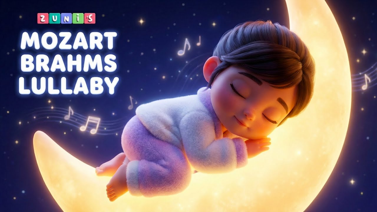 Mozart Brahms Lullaby 🎵 Sleep Instantly in 3 Minutes 💤 Baby Bedtime Song | Zuni World
