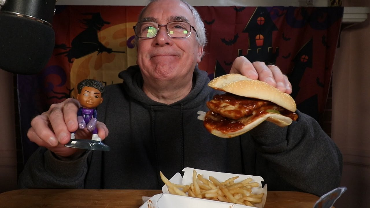 ASMR Eating McDonald's McRib Sandwich Whispering