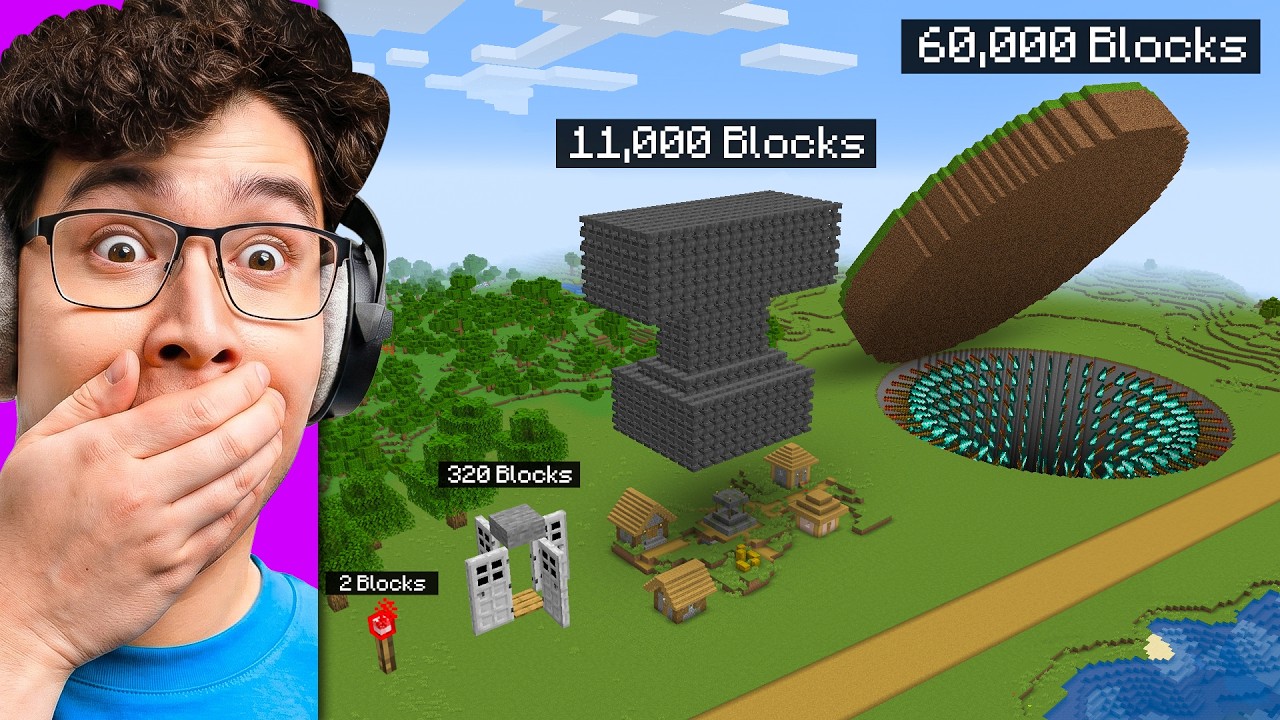 Trap Size Comparison VS Minecraft