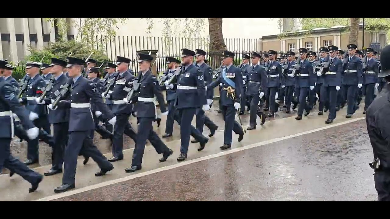 Band of the Royal Air Force returning following the King's Coronation.
