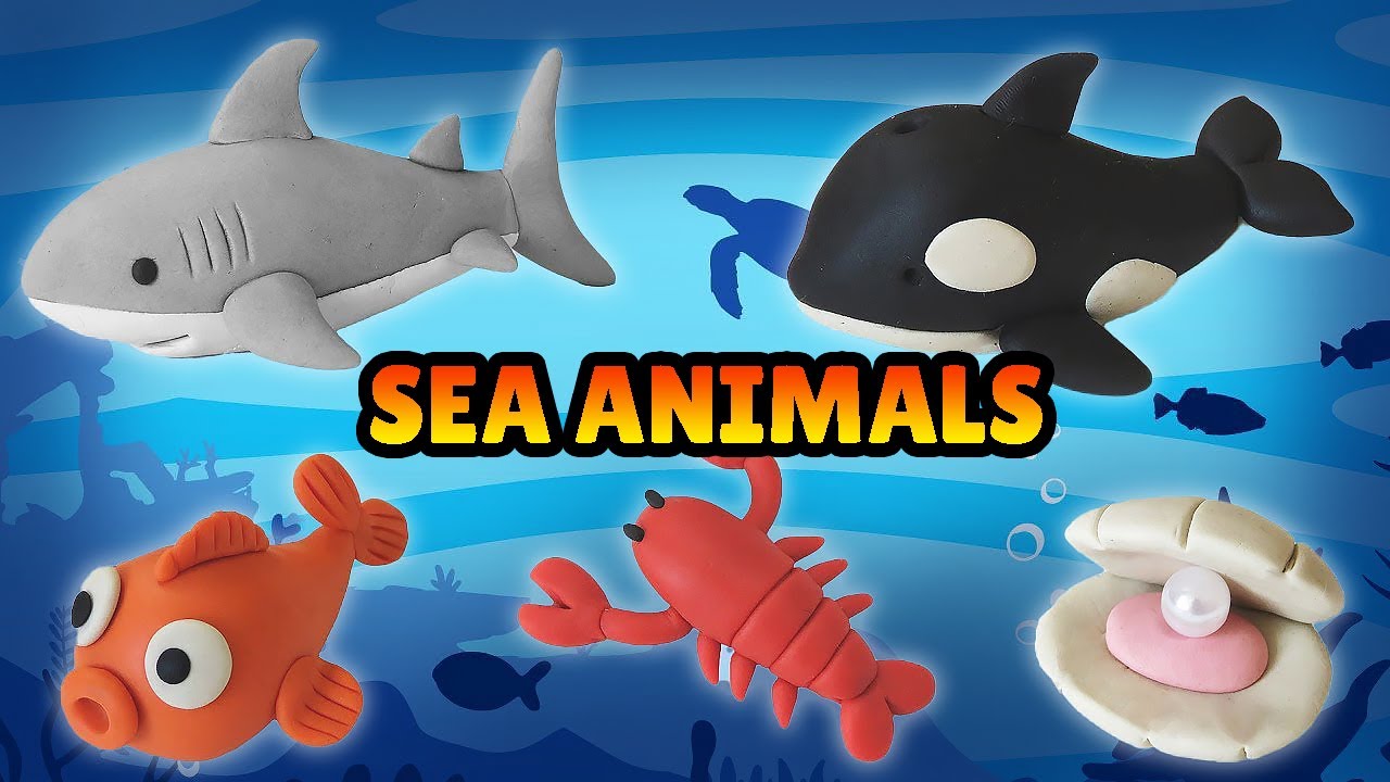 🔴 DIY How to make MINIATURE OCEAN / SEA ANIMALS Compilation - Polymer Clay, Fondant, plastilina