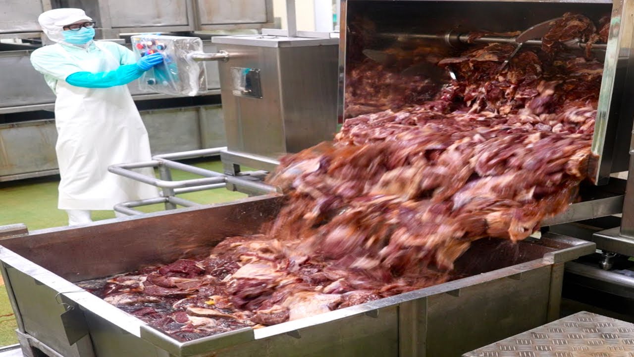Процесс массового производства японской солонины. Удивительная фабрика продуктов питания Японии.
