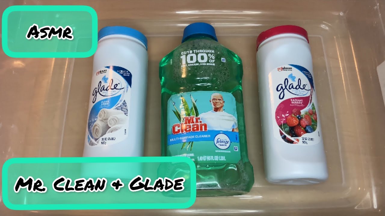 ASMR Mr. Clean Febreeze & Carpet Powder W/ Hot Water Pinesol Rinse 🚿 (Instagram Request)