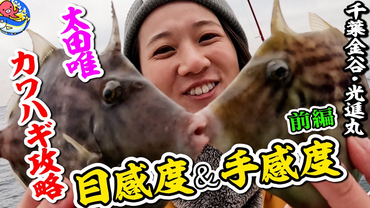 ジブリ女優・太田唯のカワハギ講座【目感度＆手感度】強風でもゼロテンションで攻略!!前編【千葉金谷・光進丸】