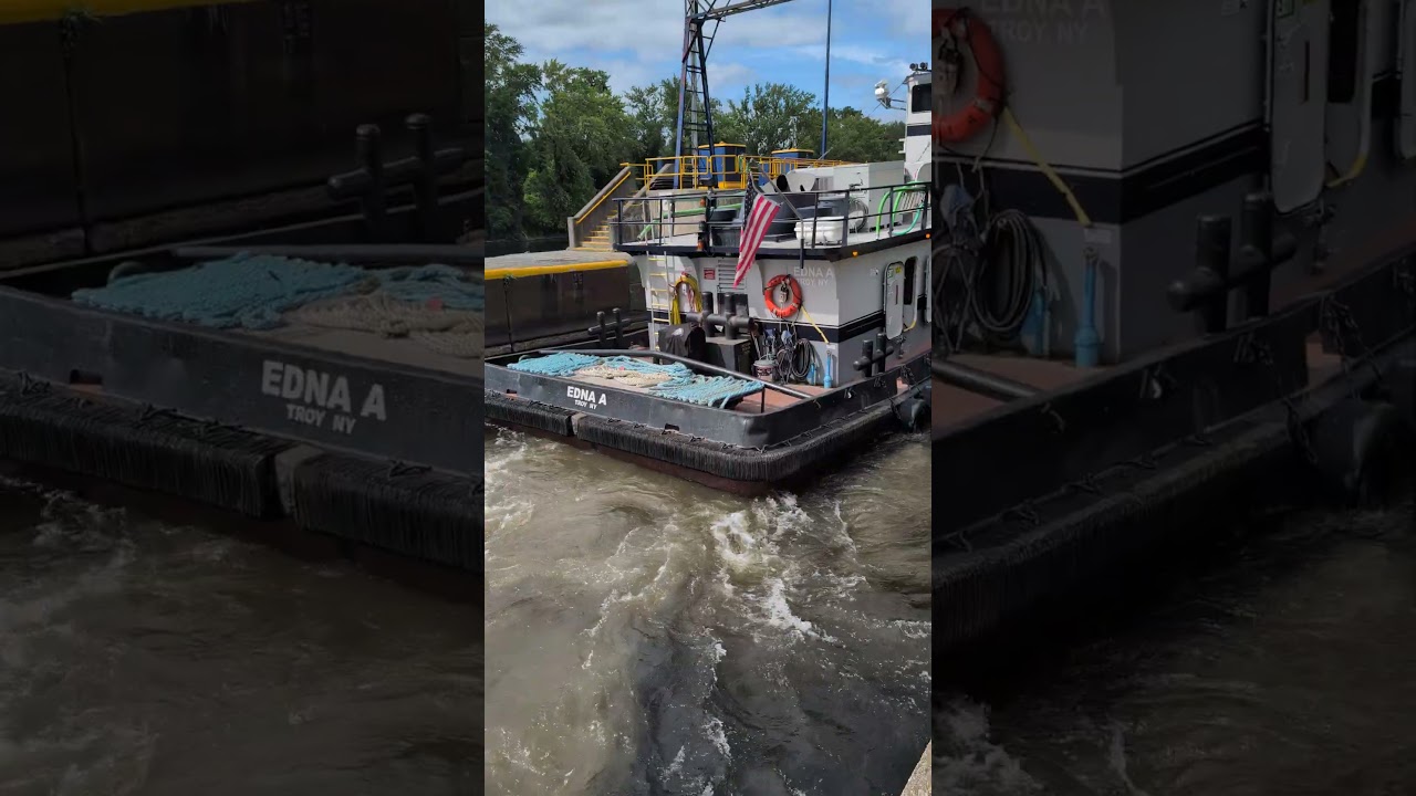 barge through lock 7