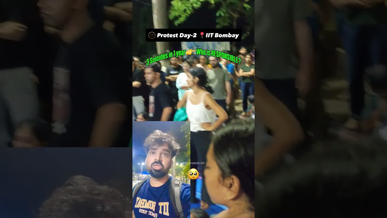 😰Suicide Protest # #iitbombay #protest #mentalhealth #students #iit #fyp #ytshorts #yt #kota 