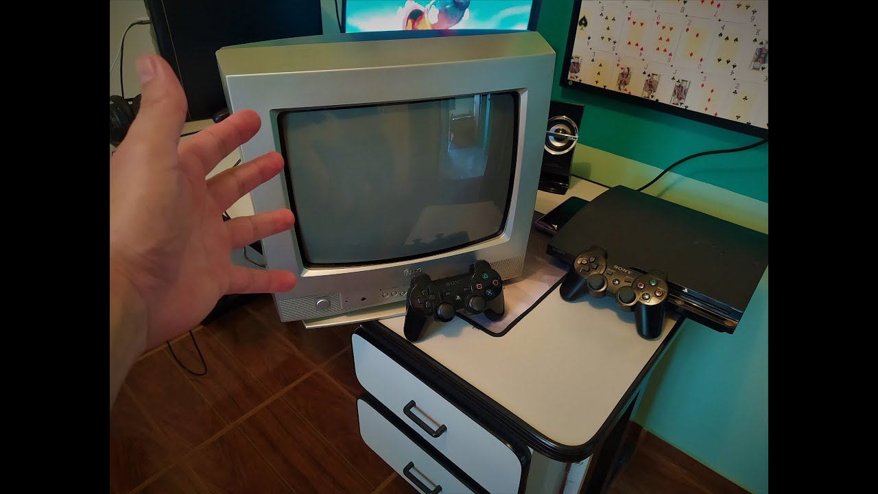 LIGANDO PS3 NA TV DE TUBO !!!!