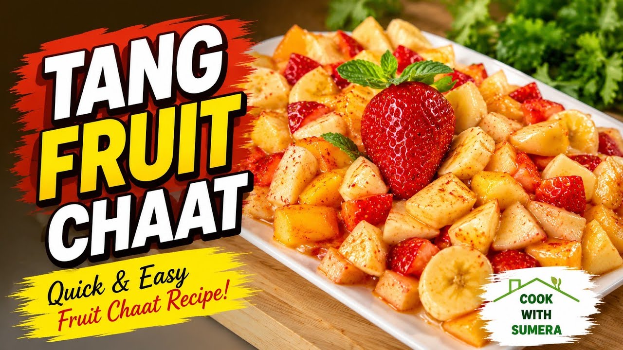 Tang Fruit Chaat Recipe | Quick Fruit Chaat Recipe For Iftar | Ramzan Special Recipe |