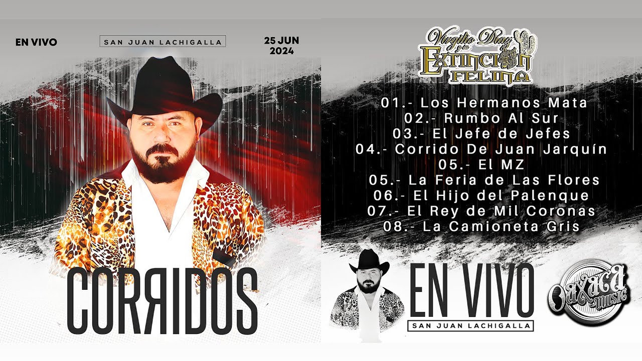 ✔ VIRGILIO DIAZ Y SU EXTINCION FELINA - ♬ Mix 2024 - ❤ CORRIDOS [ En Vivo - San Juan Lachigalla]