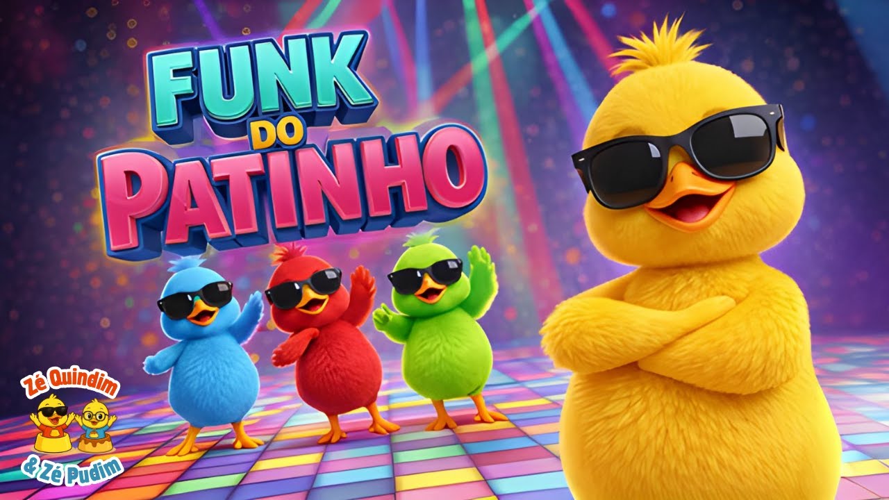 Funk do Patinho 🦆 | Música Infantil Animada Para Dançar e Aprender Cores - Zé Quindim & Zé Pudim