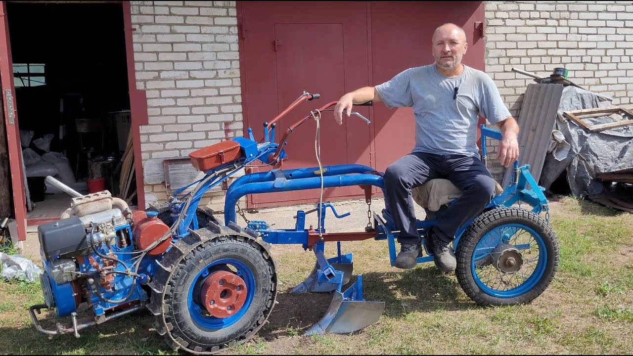 Посадка картошки многофункциональным адаптером.
