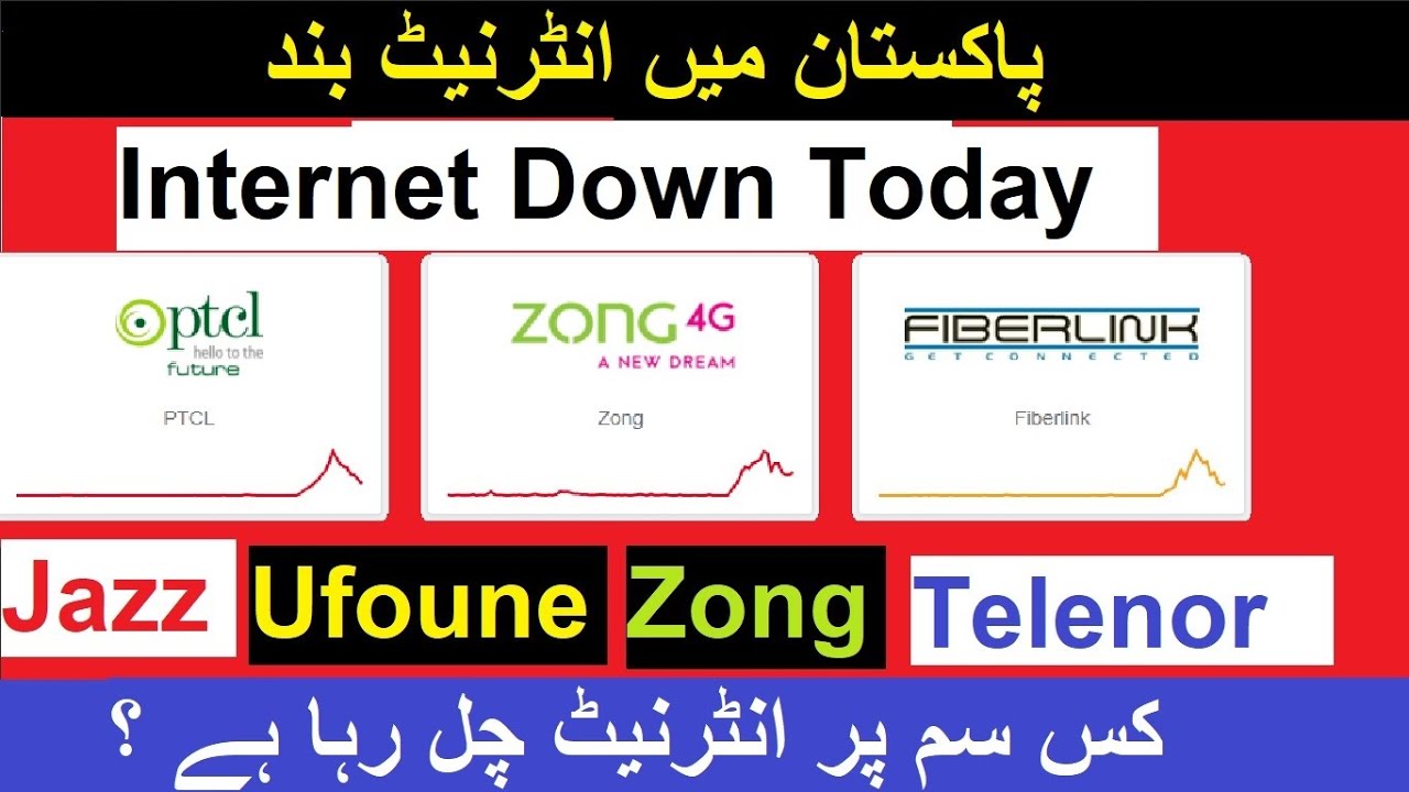PTCL,Stormfiber,Ufone,Telenor,Zong Internet Service Down in Pakistan  | PTCL Internet Down Today