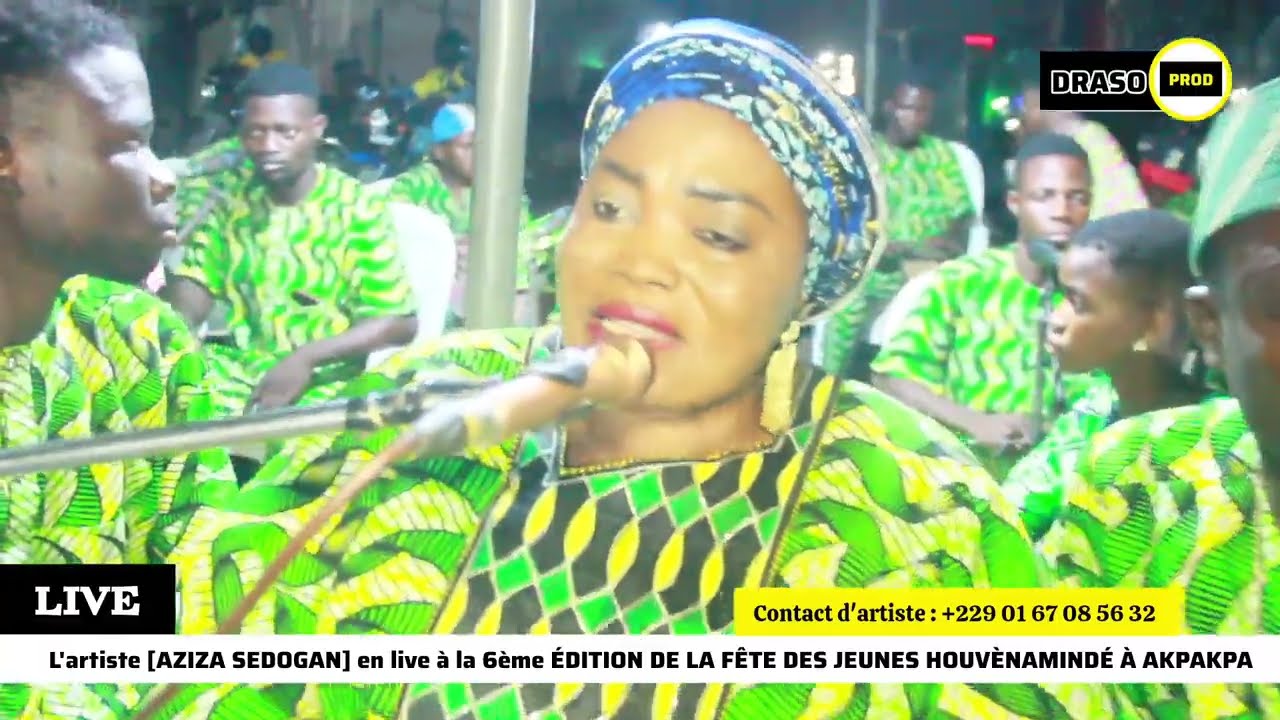AZIZA SEDOGAN en live à la FÊTE DES JEUNES HOUVÈNAMINDÉ À AKPAKPA SNAPOSTER🥰✅️