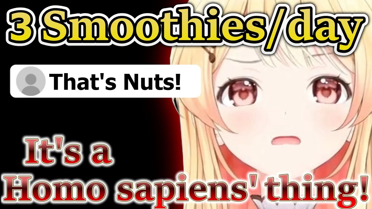 Kanade's smoothie addiction and broken human evolution theory【Hololive JP】( ENG SUB )