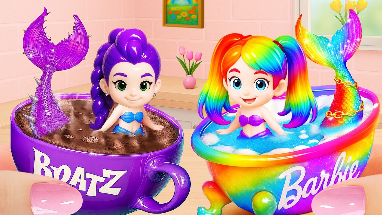 Enjoyable Making Miniature Rainbow Mermaid Princess Cake 🌈🧜🏻‍♀️ Cool Cake DIY by Tiny Joy Bakes 💖