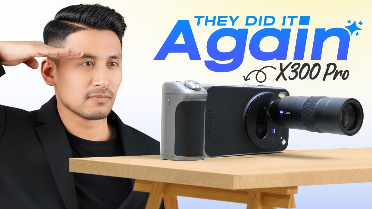 Распаковка фотокомплекта vivo X300 Pro на непальском языке.