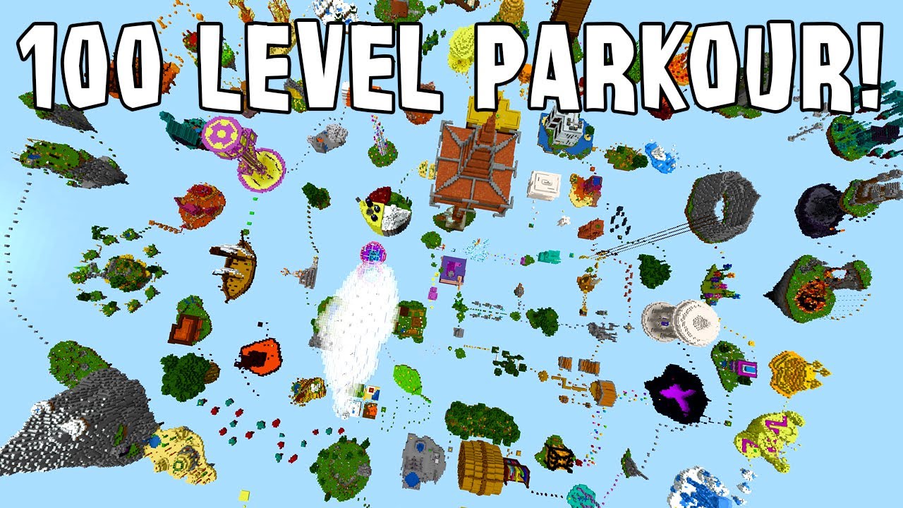 IMPOSSIBLE 100 LEVEL PARKOUR MAP!