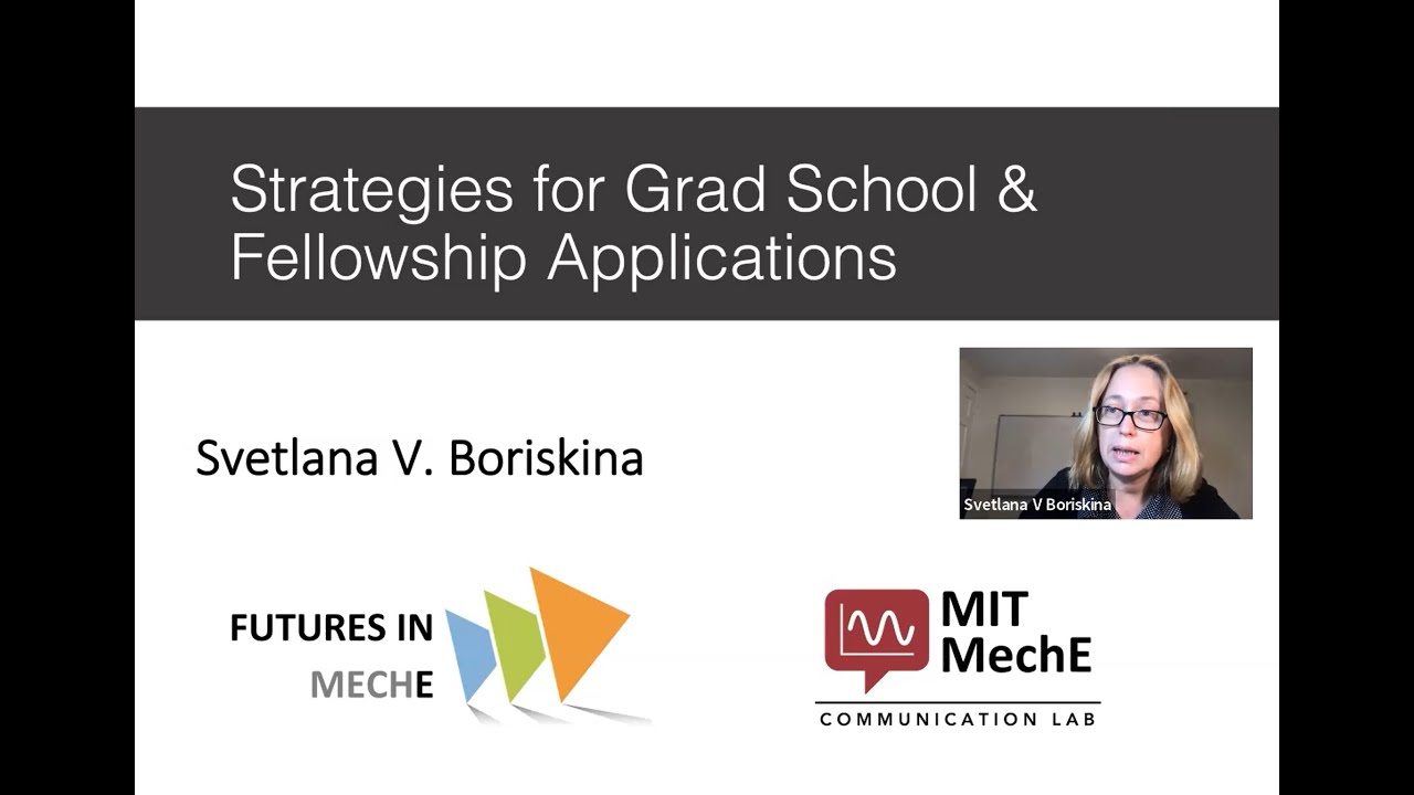Strategies for Grad School and Fellowship Applications