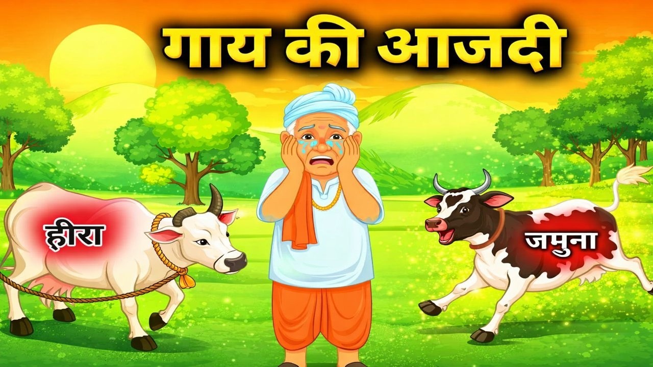 🐂 जमुना की आज़ादी 🕊️ | आज़ादी की चाह ने सबकुछ छीन लिया | Motivational Cartoon Story | GoluRani Toons
