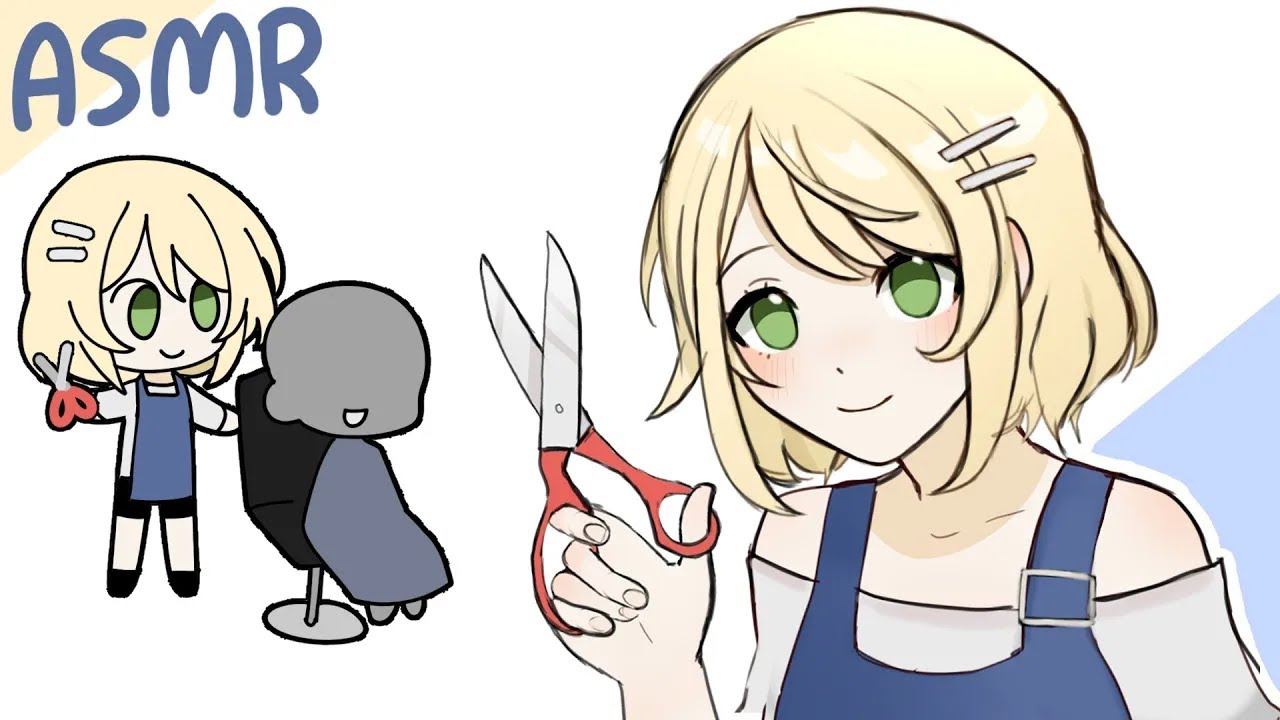 ASMR | comfy hair salon ✂️   cutting and brushing your hair with tingles 💙💤 * 2023