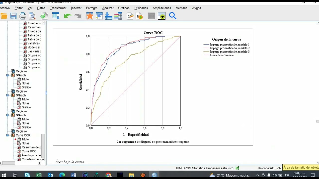 V46 Comparación curvas COR SPSS